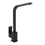 Matt Black Square Gooseneck 360 Swivel Laundry Sink Kitchen Mixer Faucet Tapware V1233-KSQ501B