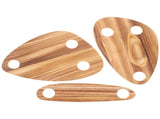 SKISUNO 3-Piece Wine Bottle Stoppers with Floating Cheese Plates, Assorted Colors, Wooden Serving V1189-WXFWAL-20260326-02456