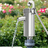 Hand Pump Manual Water Pump Stainless Steel Groundwater Up to 10m Depth V1188-TR101-11619-1