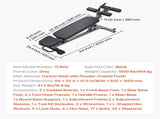 Sit Up Bench, Decline Ab Bench with Reverse Crunch Handle, with 4 Adjustable Height Settings, Heavy V952-YWZBDK000000MLS8E001V0
