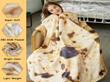 Burritos Throw Blanket , Novelty Funny Round Blanket for Kids & Adults, Soft Flannel V1107-BURRITOS TORTILLA THROW BLANKET1-71 INCHES