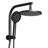 Cefito 9'' Rain Shower Head Set Handheld Round High Pressure Black SHOWER-A1-RO-9-BK