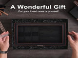 Men's Watch and Glasses Storage Box Transparent Lid, Zoned Storage, Multi-slot Protection for V1232-NSSBSSSNH001