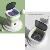 12L Mini Foldable Portable Washing Machine for Travel Small Apartments Student Rooms, Pink V1188-MS-325-0222