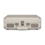 Crosley Cruiser Bluetooth Portable Turntable - White Sands Bundled Crosley Record Storage Display V398-CR8005FSS-WS4
