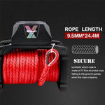 X-BULL 12V Electric Winch 14500LBS synthetic rope with Recovery Tracks Gen2.0 Red V211-AUEB-AXEW016ST001