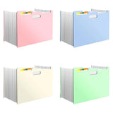 Expanding File Folder 4 Set, 13 Pockets Accordion Document Organizer for Home School, Accordion V1366-AZ2-W-19755