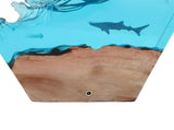 LED Ocean Surfing Night Light Synthetic Resin Wooden Handmade Bedside Table Lamp 3D Desk Art V1294-YM0901-3119250009511