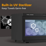 White 16L Black Hot Towel Warmer UV Sterilizer Cabinet for Salon and Home Use V178-59260