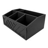 Tea Bag Organizer Multifunctional Wooden Divided Tea Bag Holder for Coffee Capsules Paper Cups Black V1294-YM0901-3117250004911