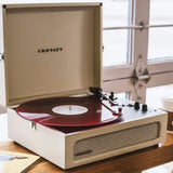 Crosley Voyager Bluetooth Portable Turntable Crosley Asheville Stand Bundle - Dune V398-CR8017BMS-DU4