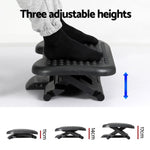 Artiss Foot Rest Stool Office Under Desk Angle Adjustable Footrest Massage Black FS-PP-24-BK