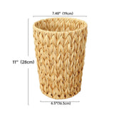 Perforated Plastic Small Trash Can Wastebask Waste Bin Garbage Container for Bathroom Bedroom Office V1369-AZ3-W-11021