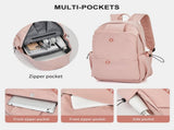 BJLFS Unisex Lightweight Water-Resistant Backpack, Black Pink V1189-LWWAL-20260325-00070