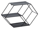 Hex Shelves Simple Wrought Iron Hexagonal Bedroom Living Room Office Wall Shelf DecorationBlack V1294-YM0523-3115210232211