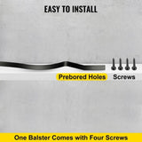 Deck Balusters, 51 Pack Metal Deck Spindles, 32.25"x1" Staircase Baluster with Screws, Iron Deck V952-TLGYC32.2550/SL5YV0
