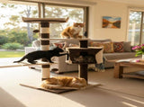 CARLA HOME 140cm Cat Tree for Indoor Cats with Plush Perch, Sisal Scratching Posts & Condo for LSB-36381