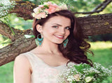 4 Pcs Long Beaded Tassel Earrings Bohemia Colorful Native Handmade Statement Fringe Drop Earrings V1188-CYX-LHJ-827