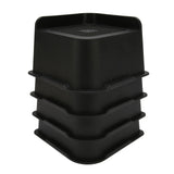 4PCS Bed Risers ABS L Shape Anti Slip Chair Leg Extra Lifts Furniture Riser Stand Blocks for Desk V1294-YM0901-3114230084912