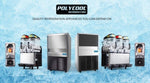 POLYCOOL Commercial Ice Maker Machine, up to 45kg/24hr, Donper Compressor, Undercounter, V219-ICEFRZPLYAM75