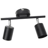 LED Track Light Kit 2 Heads 10.8in Track 90 Degrees Rotatable 2 Light Track Lighting Kit for GU10 V1294-YM0703-3119230078611