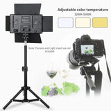 HridZ U800 LED Video Light Dimmable Bi-Color 2500K-8500K Panel, Remote-Controlled, for V571-HZUBICOLORLED-800