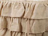 Efavormart 3 Tier Rustic Elegant Ruffled Burlap Table Skirt for Kitchen Dining Catering Wedding V1258-DP02-C-3154