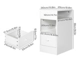 Levede Slim Bedside Table Nightstand Side End Table Storage Bedroom Cabinet NI1083-WH-AU