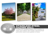 10-Pack Stainless Steel Garden Wall Spheres Decorative Mirrors for Indoor and Outdoor Home Decor V1366-AZ2-W-13130