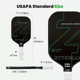 T300 Graphite Carbon Fiber Pickleball Paddles Pickle Ball Racket Racquet V563-YF48332-GREEN