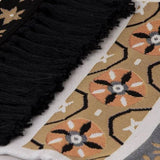 J Elliot Home Kasbah Luxury Fringe Throw 130 x 160cm Black V442-IDC-THROW-KASBAH-BLACK-RE