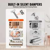 Cabinet Hinges, 60 Packs Full Overlay Kitchen Cabinet Door Hinges, 100 Degree Opening Angel Soft V952-OSCJJL60JWKST501YV0