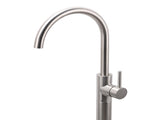 Brushed Nickel Stainless Steel Bathtub Tap Free Standing Faucet Filler Spout Set V1233-KRD601BS