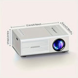 80-inch projector, LED projector, remote control projector, USB phone link projector, home V1106-787-WHI-21431