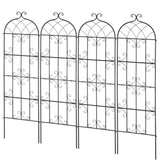 4 Packs Metal Garden Trellis for Climbing Plant Support 71x20 in Rustproof V952-HPJHX4JTH71WYJPT6V0