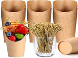 Charcuterie Cups with Cocktail Picks, 12 OZ Paper Appetizer Cups 24 Pcs with 4.7 Inch Bamboo Knot V1259-DP01-A-2658