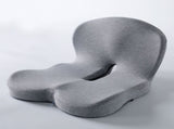 Grey Ergonomic Memory Foam Seat Cushion & Lumbar Support - Relieves Sciatica & Corrects V888-ELOSUNG42856