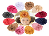 Hats Caps Beanies Headwraps with Big Flower Bow for Baby Girls Infants Toddlers Kids V1192-AZ-W-26046