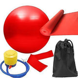 5pcs Purple Yoga Training Set with Fitness Ball & Bands V1263-JX-3961