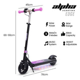 ALPHA Edge Electric Scooter Kids/Teens, 16km/h Max, Adjustable Height, UL Certified, AU Compliant, V219-TRNESCAL2PKA