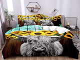 Nature-Inspired Floral Duvet Cover Set - Hypoallergenic Fabric-King V745-AQ043886K3