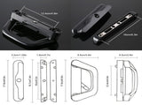 Sliding Patio Door Handle Set Mortise Lock Suitable for Sliding Glass Patio Door Keyed Black V324-SLDOORLC-BK-WK