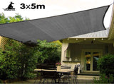 Wallaroo Rectangular Shade Sail 3m x 5m -Grey GYSS-3X5