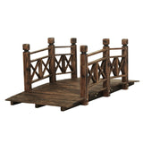 Gardeon Garden Decor Outdoor Ornament Wooden Bridge 150cm GD-BRIDGE-SH2265