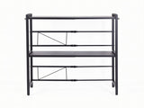 Artiss Kitchen Bakers Rack 40-60CMX78CM Metal Microwave Stand Black KR-MEL-2S-64-BK
