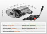 Hydraulic Wood Log Splitter Pump Kit, 22GPM, 2 Stage 4000PSI Aluminum Hydraulic Gear Pump, with V952-YYPMB22GPM4003RCQV0
