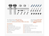 2000 mm Sliding Barn Door Hardware Kit for Single Sliding Barn Door Silver V952-HDSMDGDGDM2DHTNXT001V0