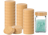 40PCS Wood Jar Lids, Airtight Spice Jars Lids for 4oz Spice Jars, 1.6" Inner Diameter Jar Lids V1192-AZ-W-18299