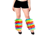 6 Pairs Fluffy Leg Warmers Rainbow Gay Pride LGBTQ Bulk V563-15179-6PCS