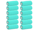 12Pcs Bandage Wrap Natural Latex Elastic Self Adhesive Wrap for Cows Dogs Horses 10cm Cyan V1294-YM0523-3111220104714